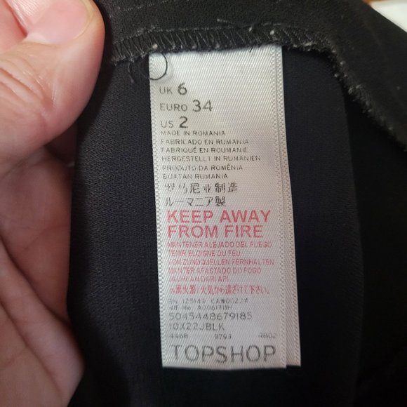 TopShop Women's Size 2 Halter Vneck Plunge Midi Dress Black Strappy Back - Picture 8 of 9